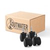 Outwater 2 in. Wheel Diameter, Black Nylon Swivel Hooded Samson Twin Wheel Caster, 4PK 3P1.14.00072